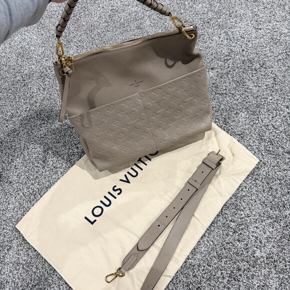 Louis Vuitton Handbags - Louis Vuitton Empreinte Maida Hobo Tourterelle Leather Bag Purse, Turtle Dove